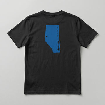 Alberta Silhouette T-Shirt – Black / Blue Back