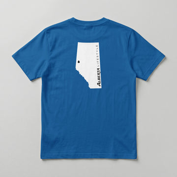 Alberta Silhouette T-Shirt – Royal Blue / White Back