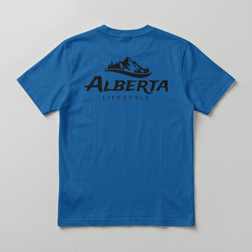 Alberta Silhouette T-Shirt – Royal Blue Large Black Graphic